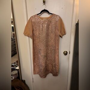 Tory Burch Floral Cloque-Front Sweater dress